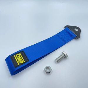 OMP Tow Strap BLUE car tow strap high density nylon Jdm racing NEW